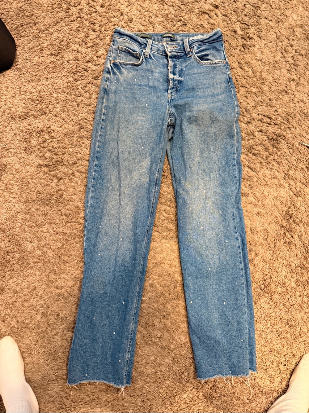 Size 4 wild fable Light Blue Straight-Leg Rhinestone Jeans